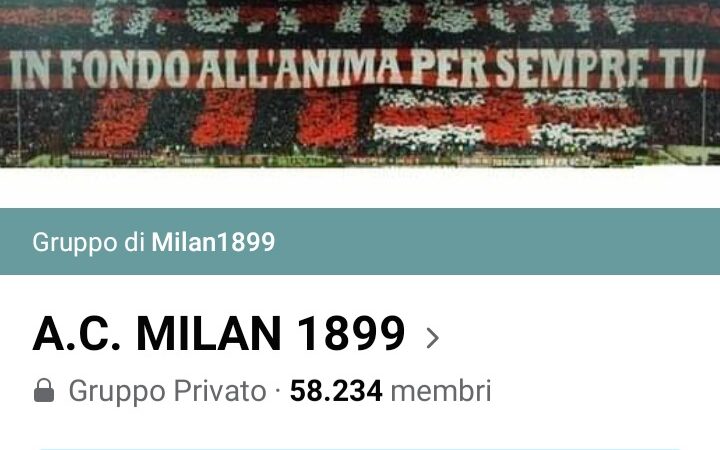 #collaboriamo: gruppo Fb “A.C. Milan 1899”
