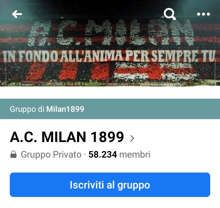 #collaboriamo: gruppo Fb “A.C. Milan 1899”