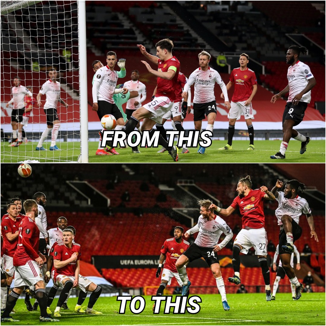 Manchester United-Milan, Kjaer (e Maguire) salvano la difesa rossonera