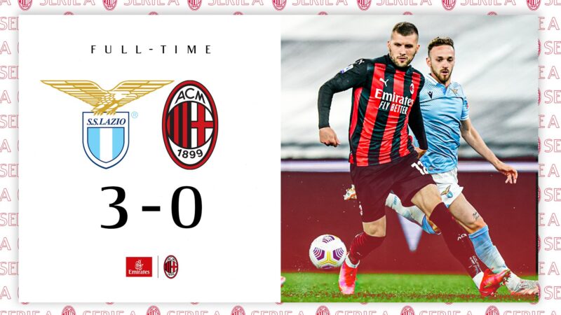 Sprofondo Milan all’Olimpico: la Lazio vince 3-0 e complica la rincorsa Champions dei rossoneri