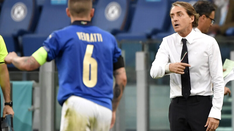 Italia-Austria, FORMAZIONI UFFICIALI: Acerbi e Verratti dal 1′